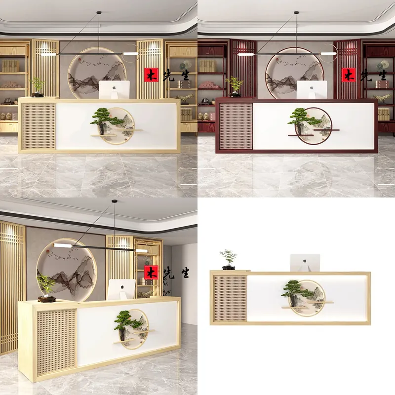 Spa And Wellness Hotel - Mostrador de Recepción de Madera Maciza,