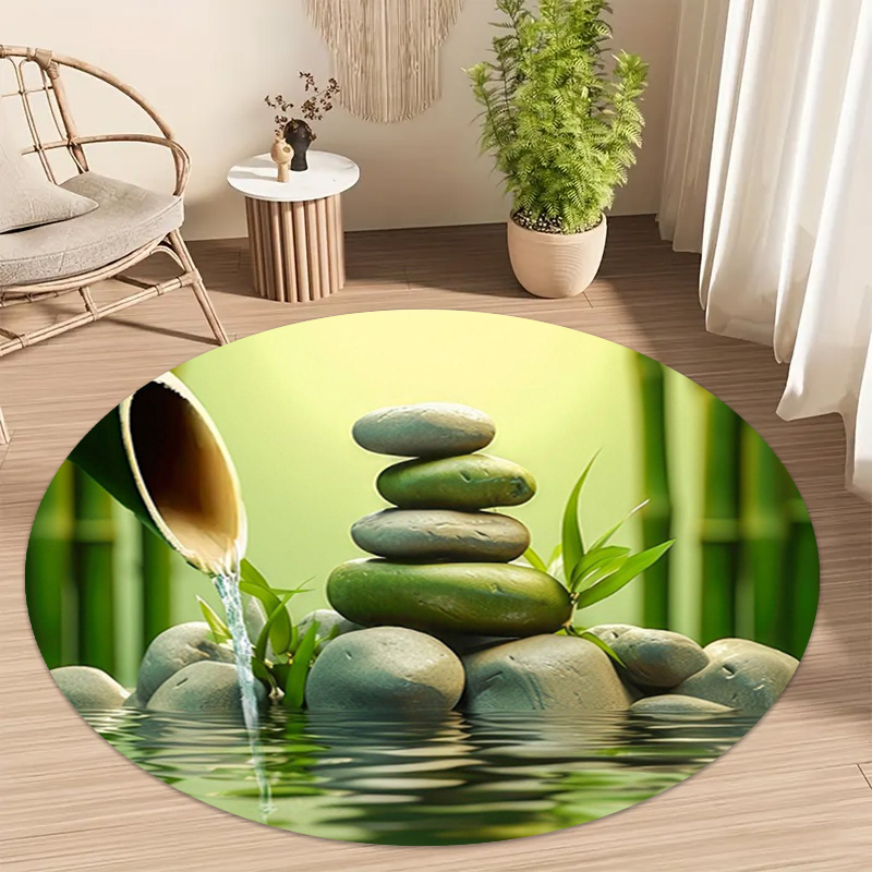 Spa And Wellness Hotel - Alfombra Redonda Zen de Bambú y