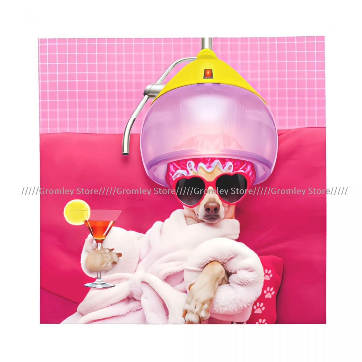 Pañuelo cuadrado con estampado - Spa Wellness In reseña y precio